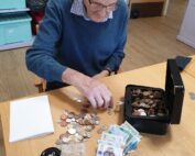 Counting money at The Firs Nursing Home in Taunton