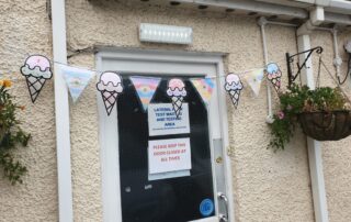 Pretty Summer Ice cream bunting at The Firs in Taunton